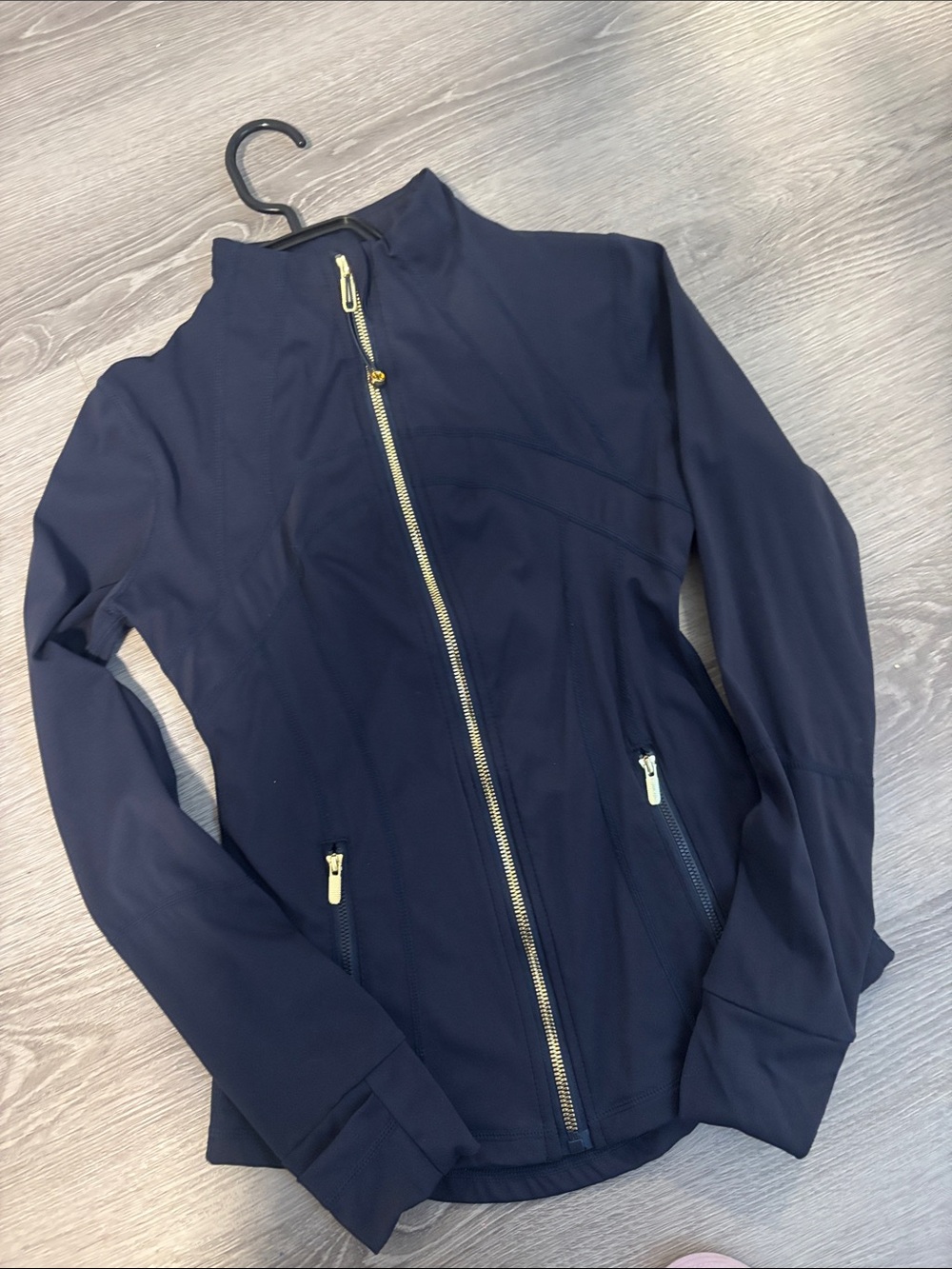 Women’s Navy Zip-Front Active Jacket